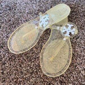 Tory Burch Yellow jelly Mini Miller Sandals SZ 9